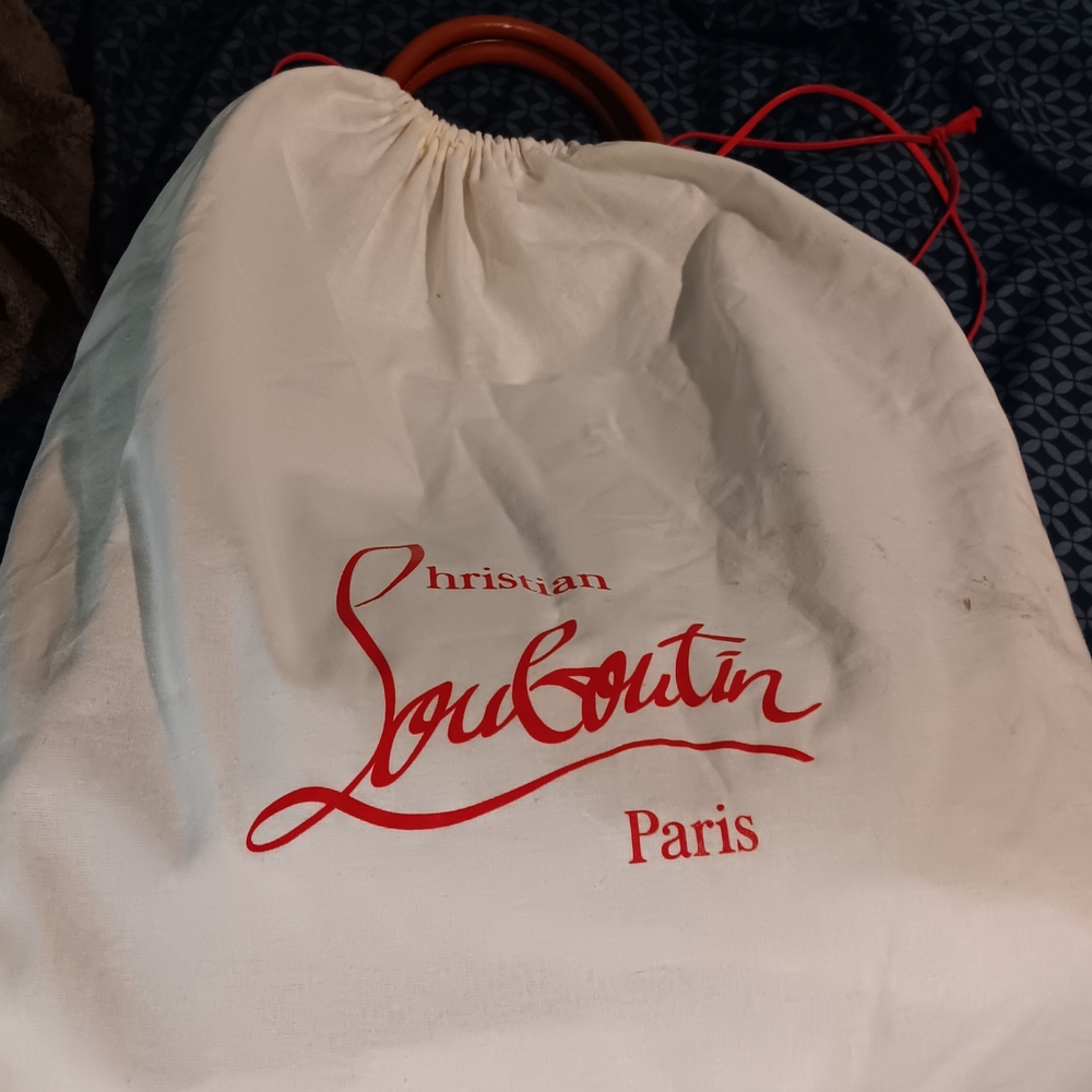 Christian Louboutin Nastroloubi White and Brown Tote Bag - Picture 10 of 10